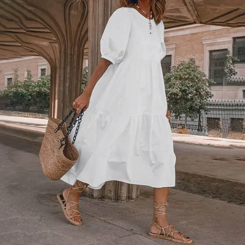 Lantern Sleeve Dress Women 2023 Summer Vintage Solid Color Party Beach Holiday Mid Dresses Female O Neck Sundress Dresses Robe
Lantern Sleeve Dress Women 2023 Summer Vintage Solid Color Party Beach Holiday Mid Dresses Female O Neck Sundress Dresses Robe