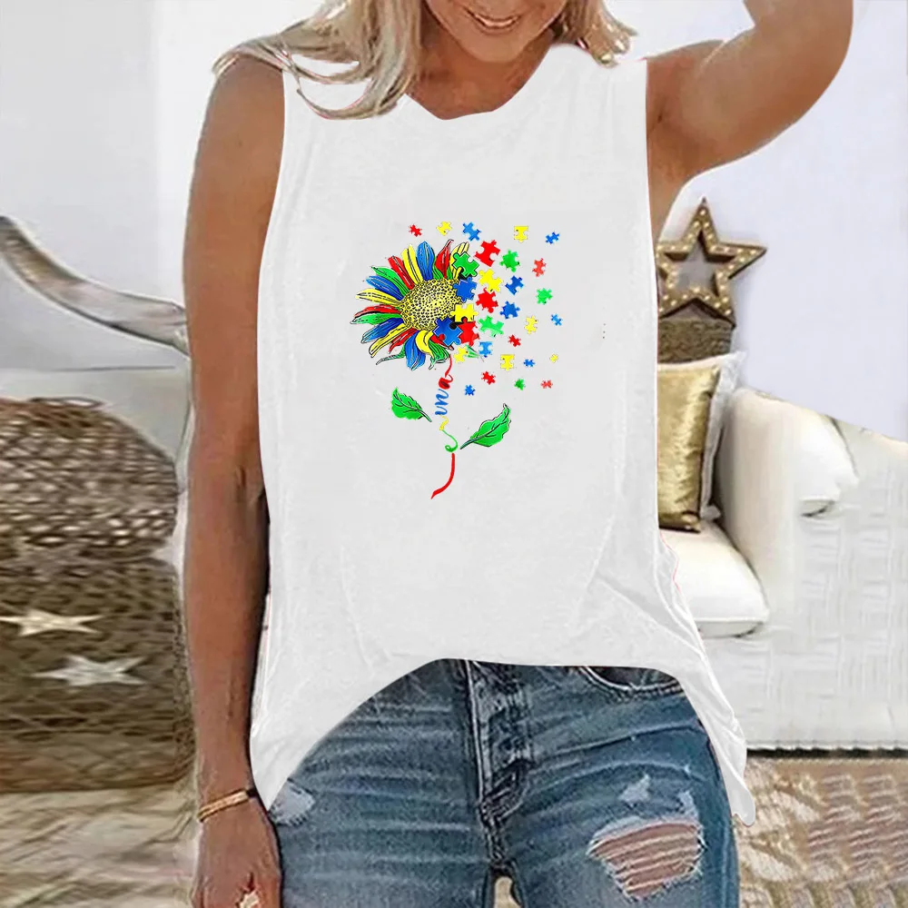 Seeyoushy Sunflower Print 2023 Summer New Women's Top Interesting Printed Clothing Y2K Trend Sleeveless Women's T-shirt Clothing
Seeyoushy Sunflower Print 2023 Summer New Women's Top Interesting Printed Clothing Y2K Trend Sleeveless Women's T-shirt Clothing