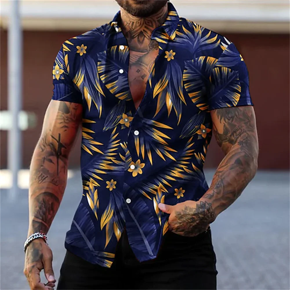 Hawaiian Shirt For Mens 2023 Print Short Sleeve Blouse Beach Holiday Top Tee Summer Oversized Men's Clothing Camisa Masculina 
Hawaiian Shirt For Mens 2023 Print Short Sleeve Blouse Beach Holiday Top Tee Summer Oversized Men's Clothing Camisa Masculina
