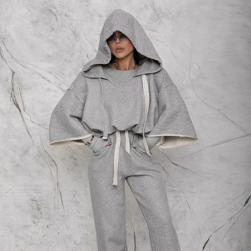 Sportswear Women's Fleece Hoodie Two-piece Suit 2022 Spring and Autumn Lace-up Sweatshirt Pants Suit Women's Casual Sports Suit
Sportswear Women's Fleece Hoodie Two-piece Suit 2022 Spring and Autumn Lace-up Sweatshirt Pants Suit Women's Casual Sports Suit
