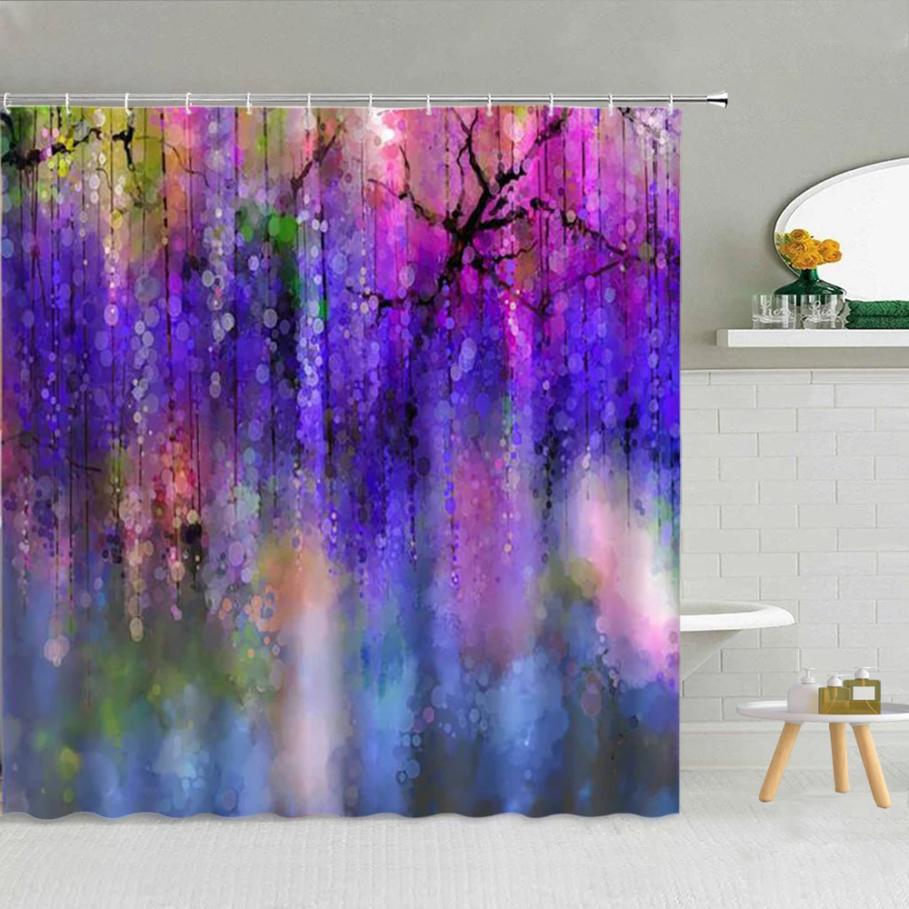Shower Curtain Set Blind Curtain Hook Garden View Floral Fabric Bathroom Curtain BoX Bath Screen
Shower Curtain Set Blind Curtain Hook Garden View Floral Fabric Bathroom Curtain BoX Bath Screen