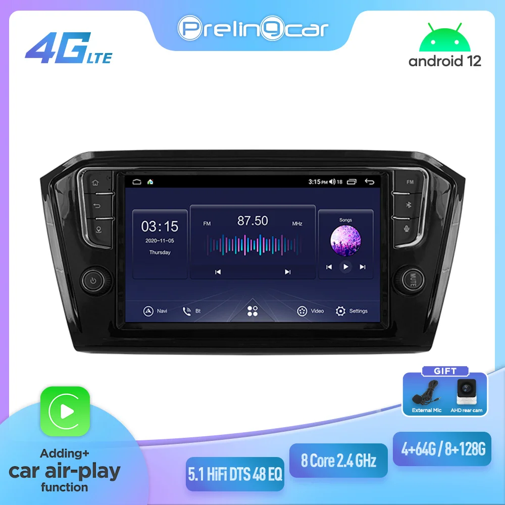 Prelingcar For Volkswagen Passat B8 Maiteng 2015-2018 Android 12 Car Monitor 8 256g Carplay RDS GPS Built 2din Radio DVD Player
Prelingcar For Volkswagen Passat B8 Maiteng 2015-2018 Android 12 Car Monitor 8 256g Carplay RDS GPS Built 2din Radio DVD Player