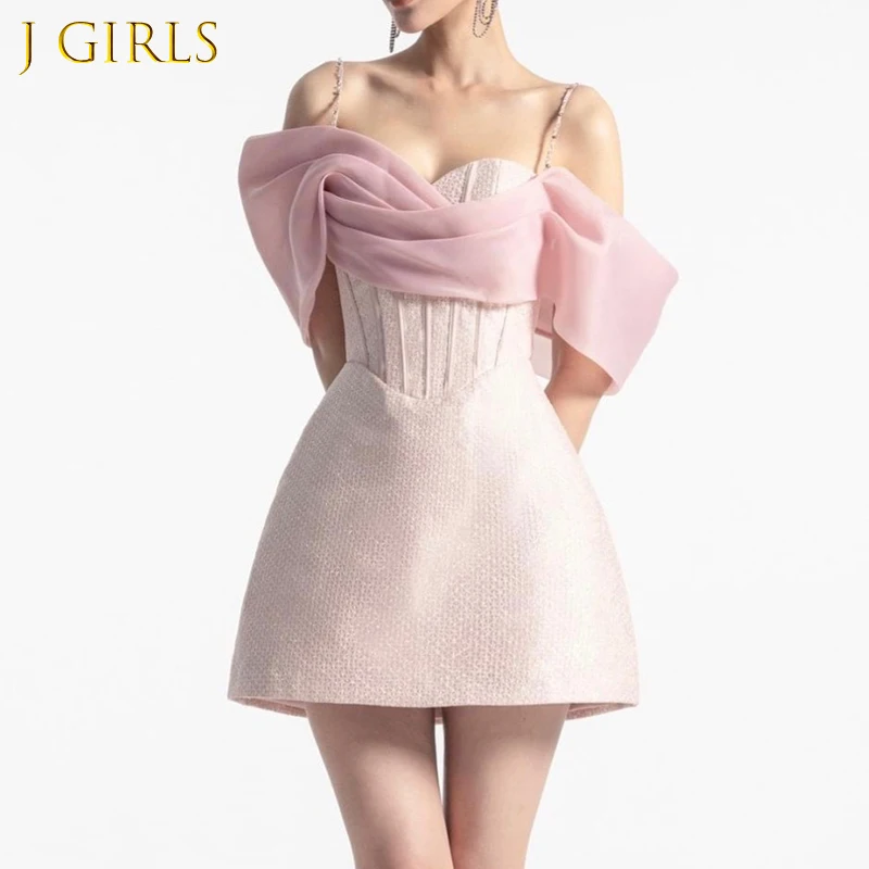 J GIRLS Chic Pink Dress for Women Vintage Diamond Beading Strapped Spaghetti 2022 Summer Dress Bodycon Elegant Vestidos Mini
J GIRLS Chic Pink Dress for Women Vintage Diamond Beading Strapped Spaghetti 2022 Summer Dress Bodycon Elegant Vestidos Mini