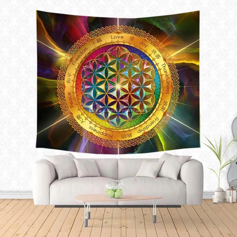 Flower Of Life Hanging Tapestries Personalized Tapestry Decorative Wall Hanging Blanket Wall Carpet Yoga Mat Home Decor
Flower Of Life Hanging Tapestries Personalized Tapestry Decorative Wall Hanging Blanket Wall Carpet Yoga Mat Home Decor