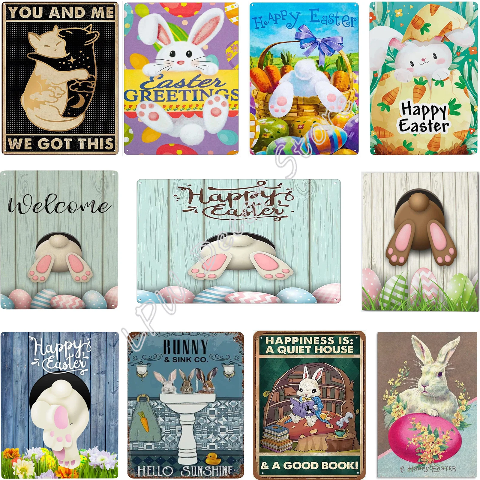 Easter Bunny Tin Sign Poster Retro Street Garage Home Cafe Bar Kitchen Farm Wall Decoration Bathroom Metal Tin Sign Best Gift
Easter Bunny Tin Sign Poster Retro Street Garage Home Cafe Bar Kitchen Farm Wall Decoration Bathroom Metal Tin Sign Best Gift