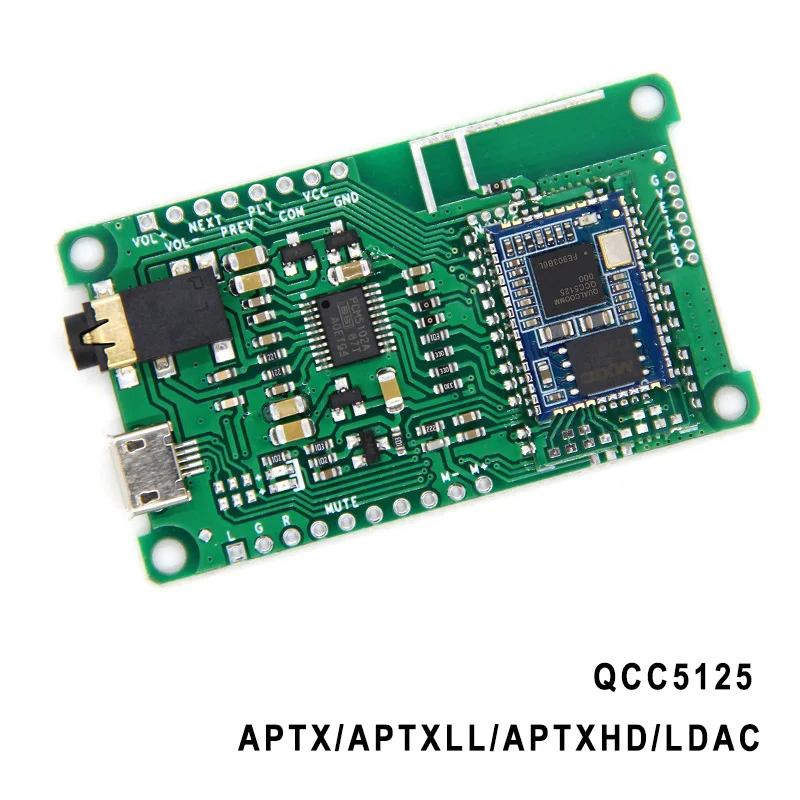 APTX/APTXLL/APTXHD/LDAC Qualcomm QCC5125 V5.1 декодирование PCM5102A низкая мощность BT Плата усилителя мощности
APTX/APTXLL/APTXHD/LDAC Qualcomm QCC5125 V5.1 декодирование PCM5102A низкая мощность BT Плата усилителя мощности