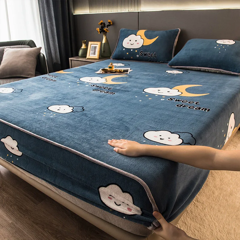 Winter Warm Cartoon Thicken Quilted Mattress Flannel Elastic Band Mattress Protector Cover Super Soft King Size Double Bed Bed
Winter Warm Cartoon Thicken Quilted Mattress Flannel Elastic Band Mattress Protector Cover Super Soft King Size Double Bed Bed