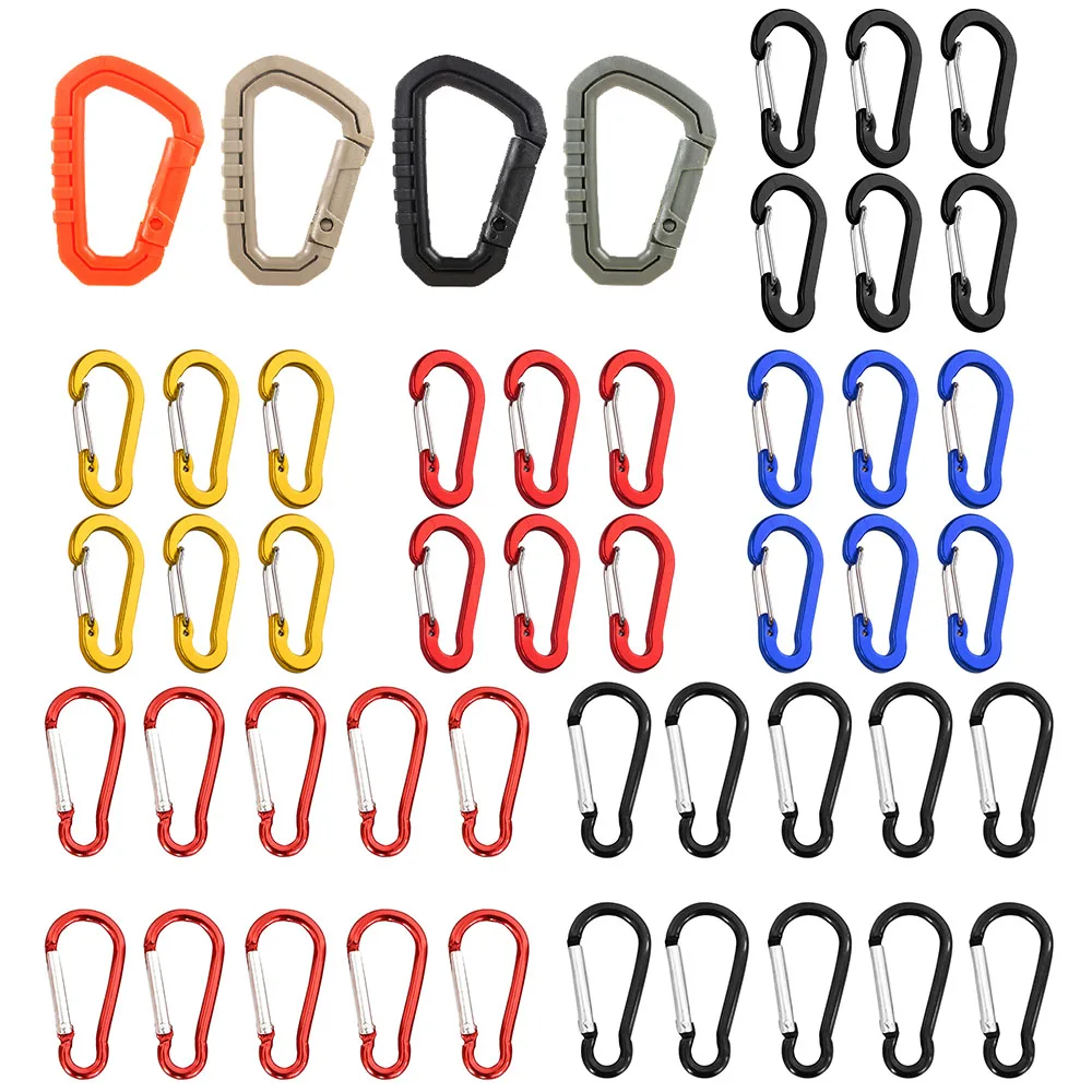 1/6/10pcs Outdoor Camping Multi Tool Mountaineering Buckle Steel Small Carabiner Clips Fishing Climbing Acessories Hiking Hooks
1/6/10pcs Outdoor Camping Multi Tool Mountaineering Buckle Steel Small Carabiner Clips Fishing Climbing Acessories Hiking Hooks