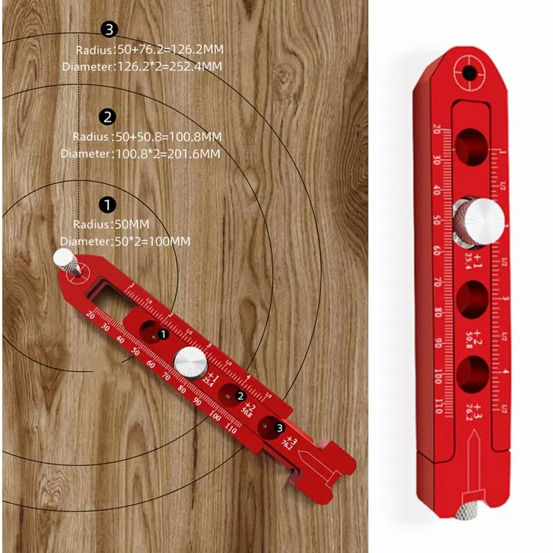 Woodworking Drawing Compass Circular Tool Adjustable Fixed-Point Marking Woodworking Scribe Gauges Industrial Drawing Ruler
Woodworking Drawing Compass Circular Tool Adjustable Fixed-Point Marking Woodworking Scribe Gauges Industrial Drawing Ruler
