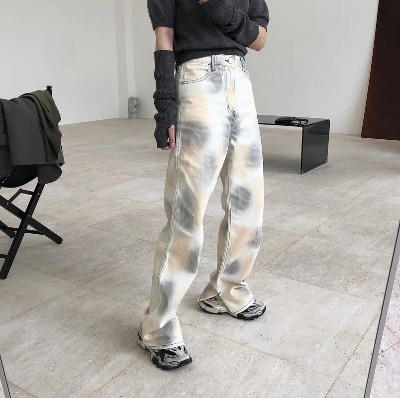 2022 Autumn New Style Korean Retro Gradient Tie-dye High-waisted Straight Wide-leg Jeans Casual Loose Slim-fit Split Trousers
2022 Autumn New Style Korean Retro Gradient Tie-dye High-waisted Straight Wide-leg Jeans Casual Loose Slim-fit Split Trousers