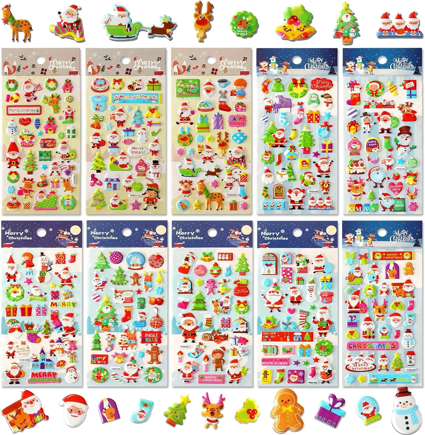 Christmas Stickers for Kids 3D Puffy Stickers Cute Snowman Reindeer Tree Santa Foam Stickers Decals for Christmas Party DIY Gift
Christmas Stickers for Kids 3D Puffy Stickers Cute Snowman Reindeer Tree Santa Foam Stickers Decals for Christmas Party DIY Gift