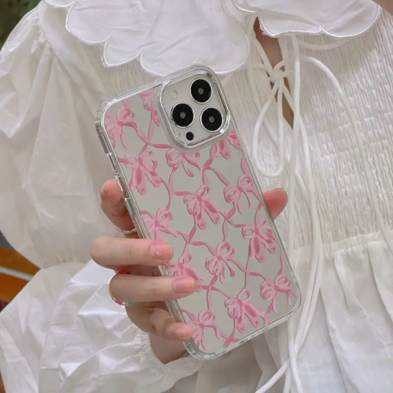 INS Pink Ballet Shoes Bow Mirror Case for iPhone 14 13 Pro Max 12 11 Pro Plus Soft Silicone Protective Cover
INS Pink Ballet Shoes Bow Mirror Case for iPhone 14 13 Pro Max 12 11 Pro Plus Soft Silicone Protective Cover