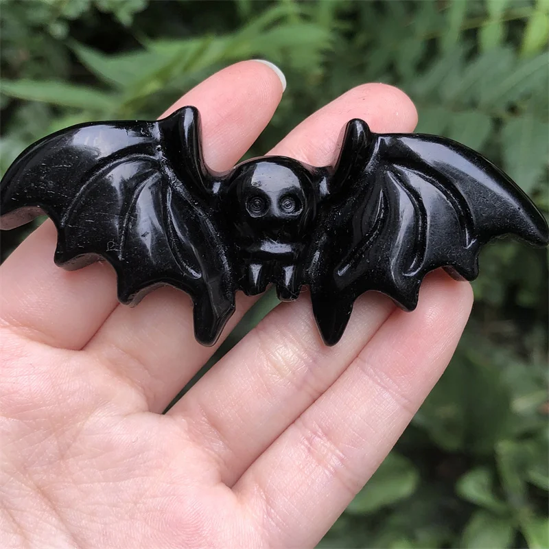 Natural Obsidian Bat Carving Crystals Crafts Reiki Halloween Ornaments Gift Home Room Decoration 1pcs
Natural Obsidian Bat Carving Crystals Crafts Reiki Halloween Ornaments Gift Home Room Decoration 1pcs