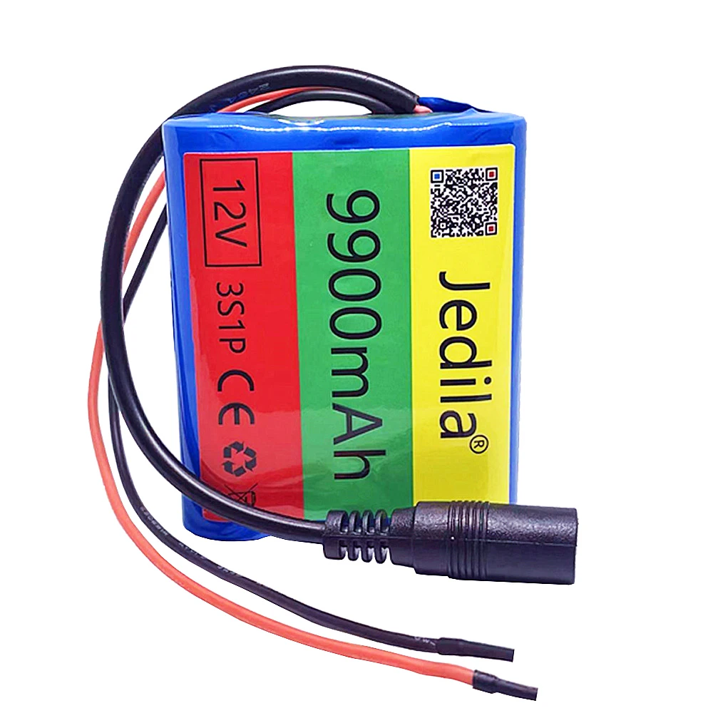 100% New 3S1P Protection Plate12v 9.9Ah Battery Pack 12V 9900mAh 18650 Lithium Ion DC12.6V Super Rechargeable Battery+charger
100% New 3S1P Protection Plate12v 9.9Ah Battery Pack 12V 9900mAh 18650 Lithium Ion DC12.6V Super Rechargeable Battery+charger