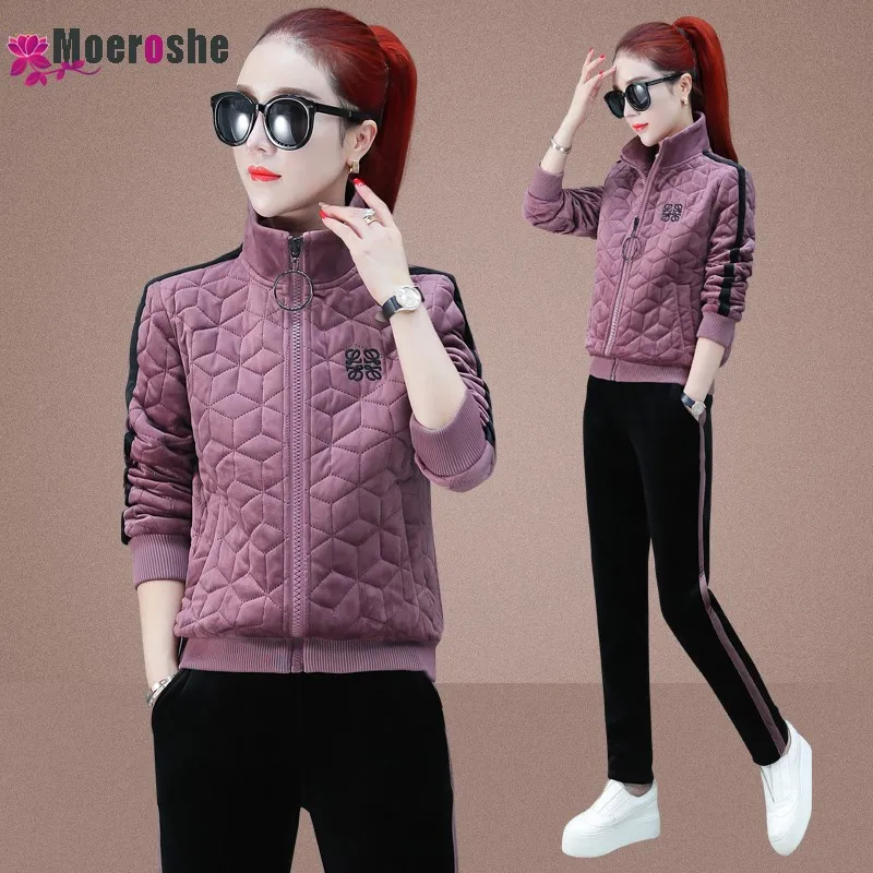 Winter Warm Casual Tracksuit Velvet Thickening Coat and Pants Outfits Oversized Suit 2 Piece Sets Womens Outfits Workout Sets
Winter Warm Casual Tracksuit Velvet Thickening Coat and Pants Outfits Oversized Suit 2 Piece Sets Womens Outfits Workout Sets