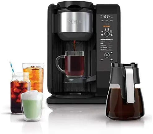 Hot and Cold Brewed System, Tea & Coffee Maker, with Auto-iQ, 6 Sizes, 5 Styles, 5 Tea Settings, 50 oz Thermal Carafe, Froth
Hot and Cold Brewed System, Tea & Coffee Maker, with Auto-iQ, 6 Sizes, 5 Styles, 5 Tea Settings, 50 oz Thermal Carafe, Froth