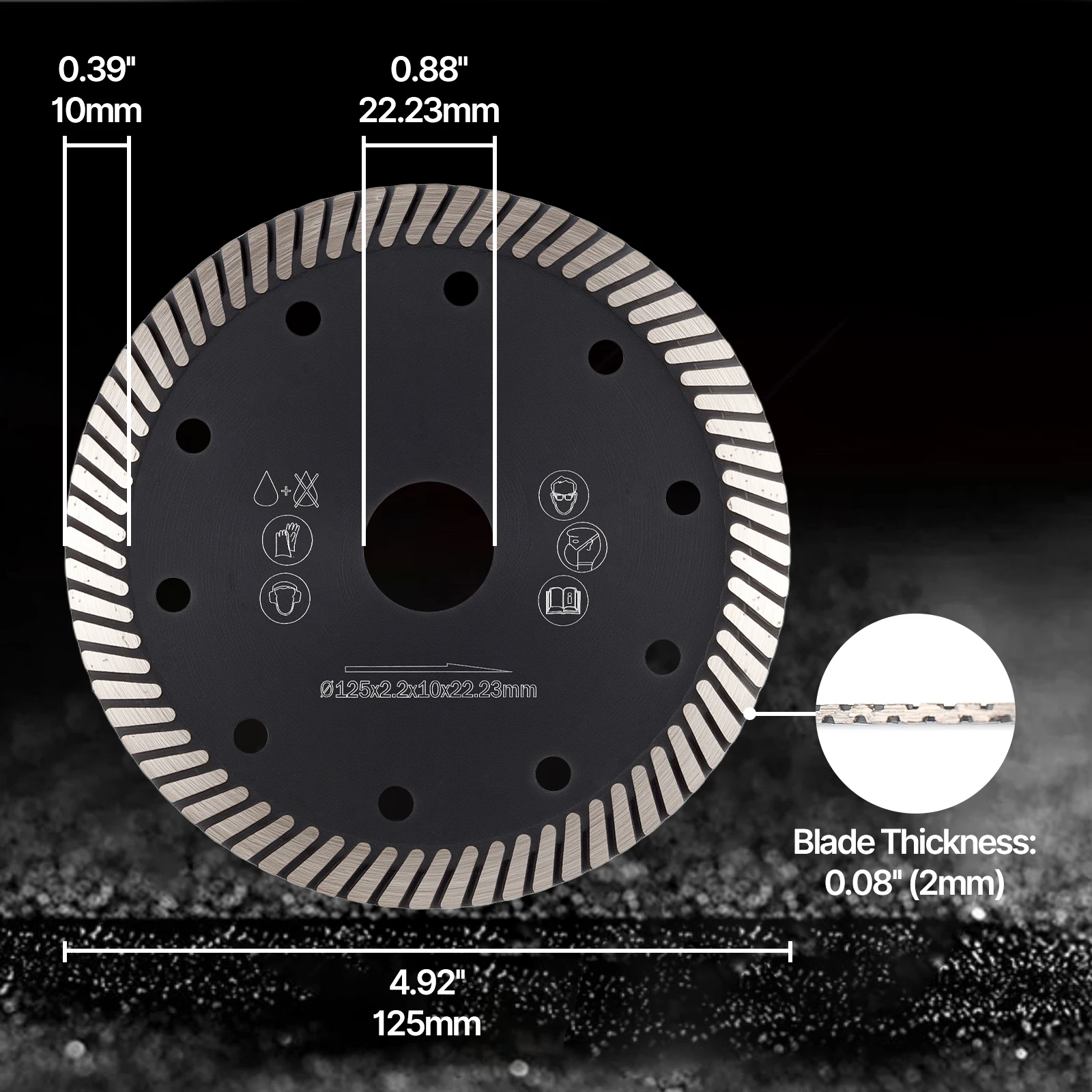 Vearter 1 шт. 105-180 мм турбо-алмазный отрезной диск для сухой резки алмазная пила для мрамора, фарфора, керамики, гранита, инструменты 
Vearter 1 шт. 105-180 мм турбо-алмазный отрезной диск для сухой резки алмазная пила для мрамора, фарфора, керамики, гранита, инструменты
