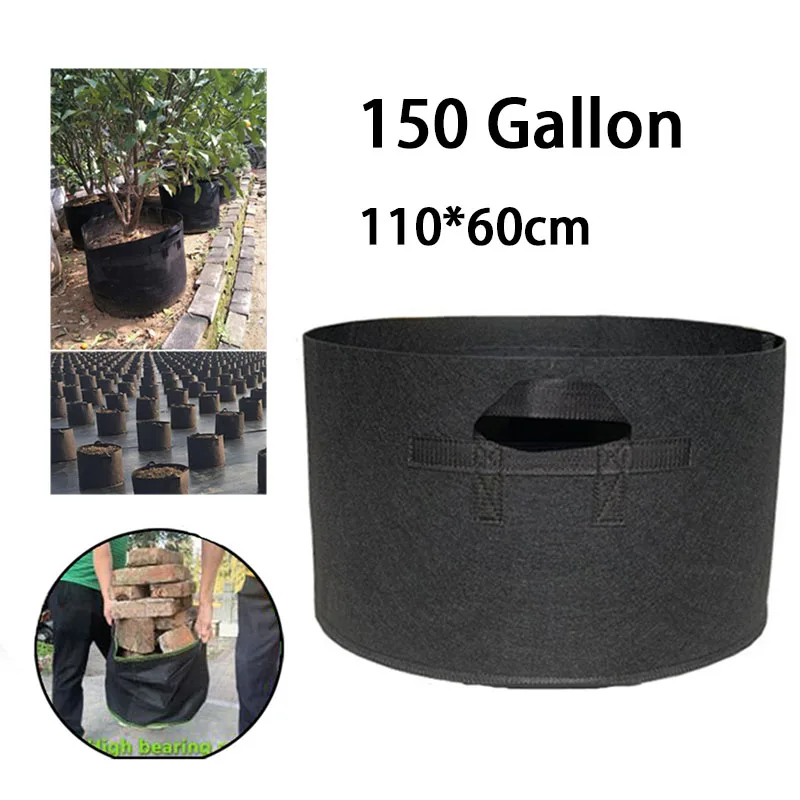 150 Gallon Hand Held Plant Grow Bags Large Capacity Fabric Pot Jardim Orchard and Garden Flowers Plant Growing Gardening Tools
150 Gallon Hand Held Plant Grow Bags Large Capacity Fabric Pot Jardim Orchard and Garden Flowers Plant Growing Gardening Tools