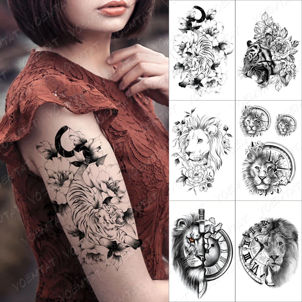Ferocious Animal Waterproof Temporary Tattoo Sticker Sexy Tiger Lion Rose Body Art Fake Tatoo Men Women Flash Transfer Tattoos
Ferocious Animal Waterproof Temporary Tattoo Sticker Sexy Tiger Lion Rose Body Art Fake Tatoo Men Women Flash Transfer Tattoos