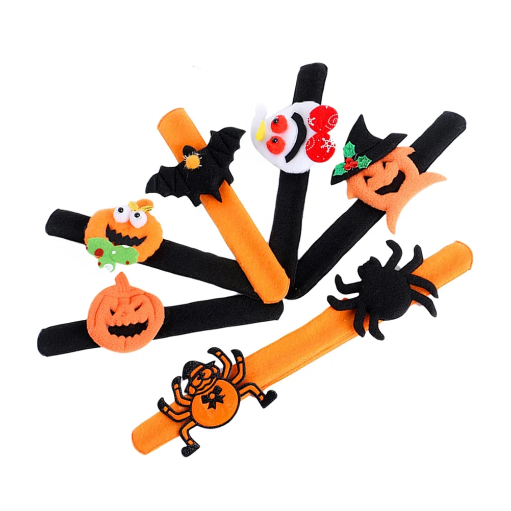 12pcs Spider Pumpkin Slap Bracelet Halloween Snap Wristband Band for Happy Halloween Wrist Decoration
12pcs Spider Pumpkin Slap Bracelet Halloween Snap Wristband Band for Happy Halloween Wrist Decoration