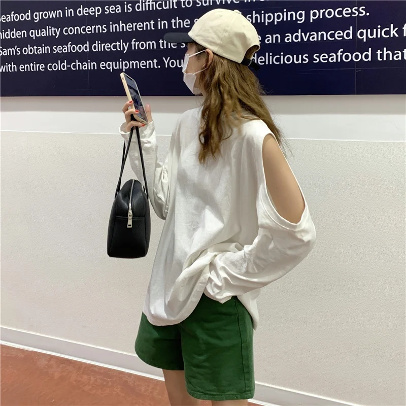 Женская футболка с длинным рукавом, с вырезами
Женская футболка с длинным рукавом, с вырезами