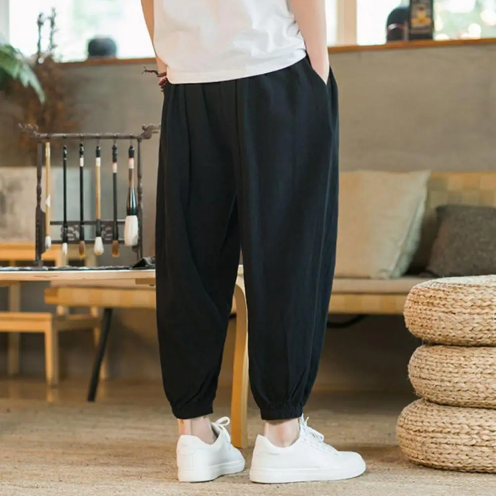 Trendy Men Harem Pants Elastic Waist Thin Ninth Pants Summer Trousers Streetwear Summer Trousers Male Clothes
Trendy Men Harem Pants Elastic Waist Thin Ninth Pants Summer Trousers Streetwear Summer Trousers Male Clothes
