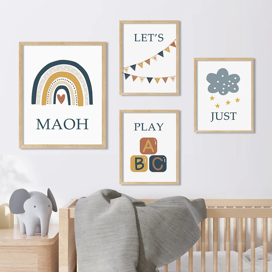 Customized Baby Name Rainbow Clouds Flag Boho Nursery Posters Canvas Painting Wall Art Print Picture Kids Room Home Decoration
Customized Baby Name Rainbow Clouds Flag Boho Nursery Posters Canvas Painting Wall Art Print Picture Kids Room Home Decoration