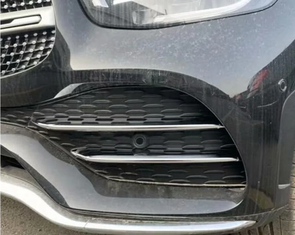 

For Mercedes-Benz GLC Coupe 2020 2021 Accessories Front Bumper Fog Lights Lamps Eyelid Eyebrow Strip / Air Inlet Vent Cover Trim