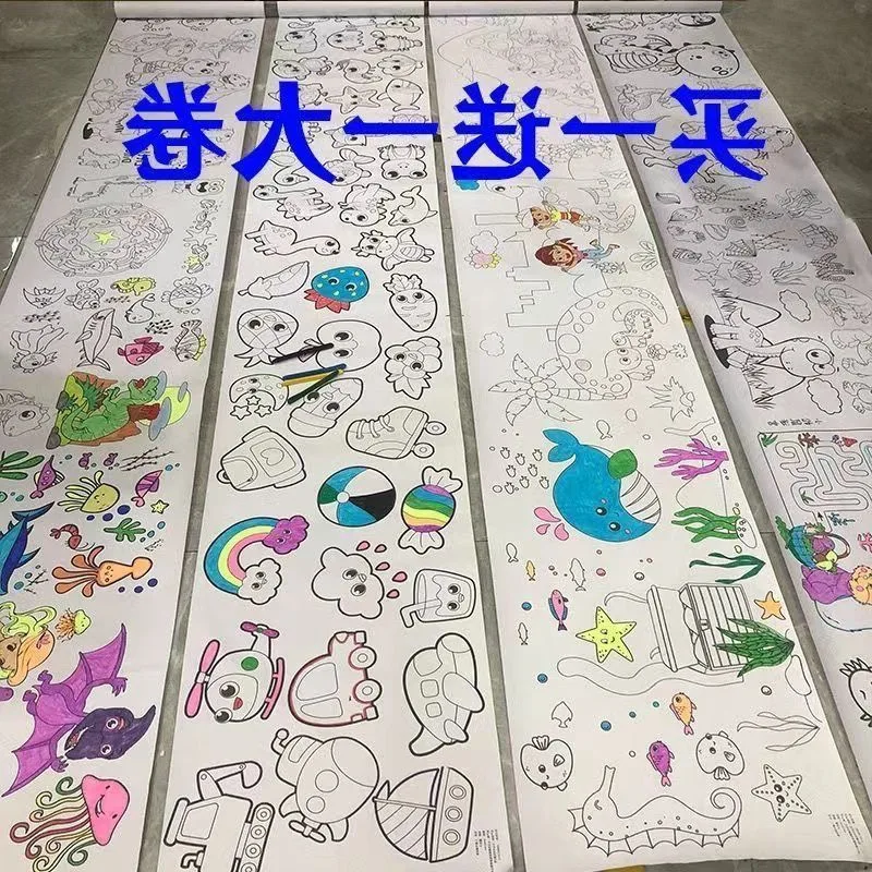 Детский граффити с узорчатыми наклейками, длинный цветной свиток, детский бумажный свиток, 100 метров
Детский граффити с узорчатыми наклейками, длинный цветной свиток, детский бумажный свиток, 100 метров