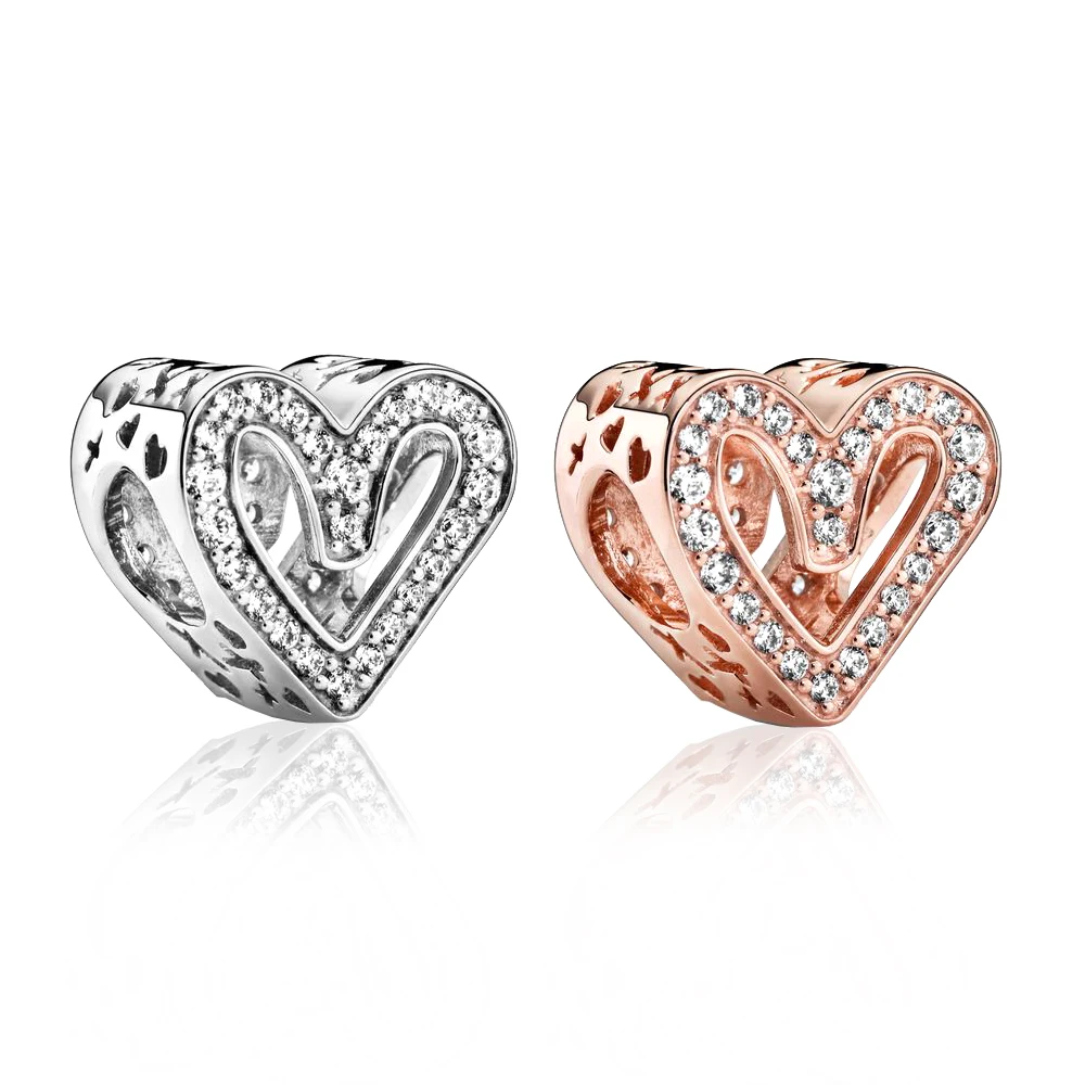 925 Silver Sparkling Freehand Heart Charm Fit for Pandora Original Making Birthday Bracelet Necklace Woman Classic Jewelry Gift
925 Silver Sparkling Freehand Heart Charm Fit for Pandora Original Making Birthday Bracelet Necklace Woman Classic Jewelry Gift