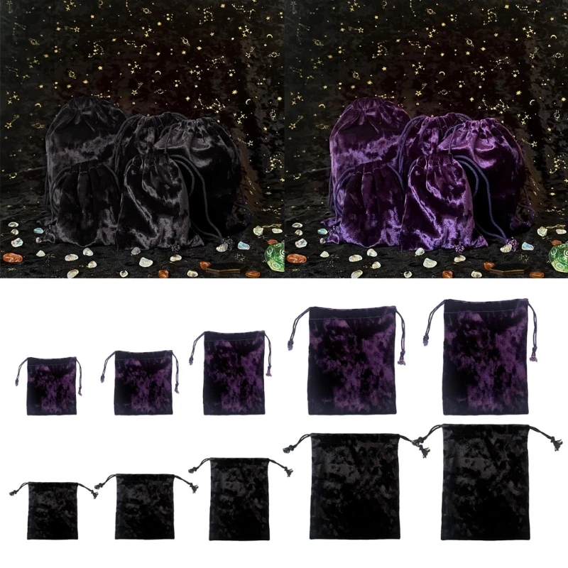 Velvets Tarot Drawstring Bag Jewelry Rune Pouches Organizers Dices Party Storage Bag for Tarot & Cards
Velvets Tarot Drawstring Bag Jewelry Rune Pouches Organizers Dices Party Storage Bag for Tarot & Cards
