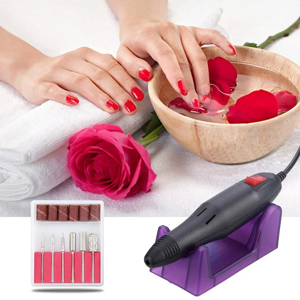 Electric Nail Drill 20000RMP Manicure 6pcs Milling Cutters Nail Machine Set Polish Remover Nail Drill Machine
Electric Nail Drill 20000RMP Manicure 6pcs Milling Cutters Nail Machine Set Polish Remover Nail Drill Machine