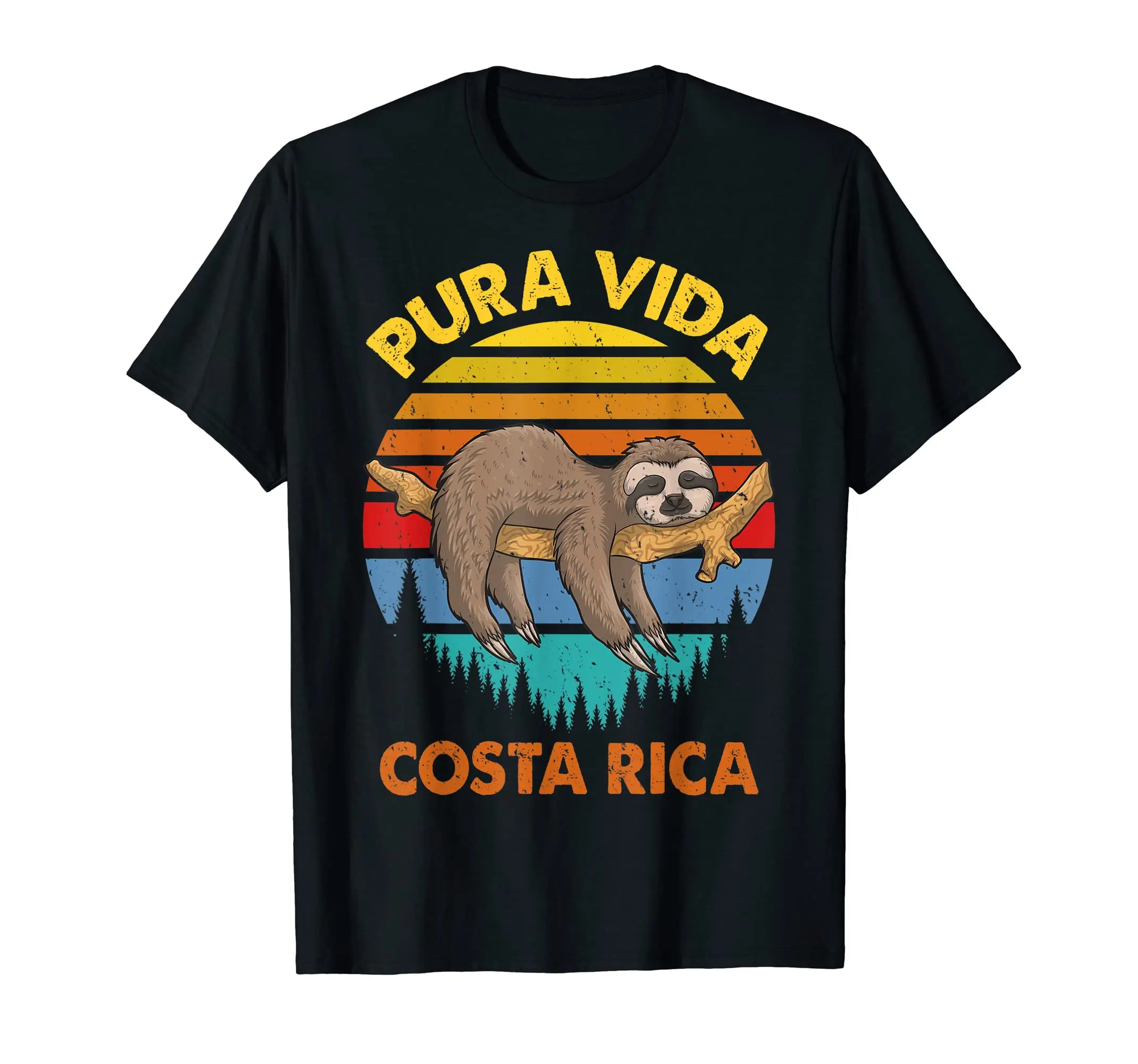 

100% Cotton Costa Rica Pura Vida Sloth T-Shirt MEN WOMEN UNISEX T Shirts Size S-6XL