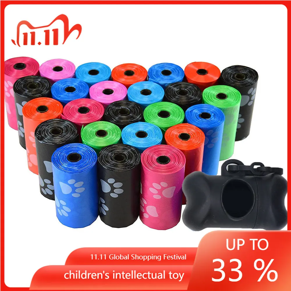 Pet Poop Bags Disposable Dog Waste Bags, Bulk Poop Bags with Leash Clip and Bone Bag Dispenser 5Roll(75Pcs) Bags with Paw Prints
Pet Poop Bags Disposable Dog Waste Bags, Bulk Poop Bags with Leash Clip and Bone Bag Dispenser 5Roll(75Pcs) Bags with Paw Prints