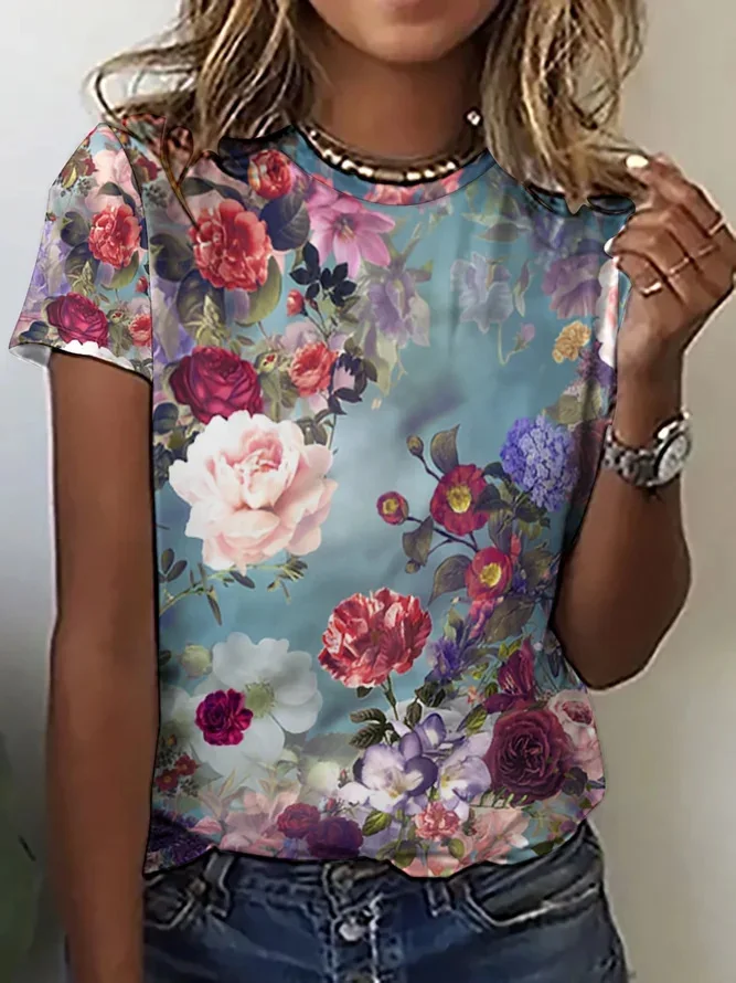 New Flower Floral 3D Print T-shirt Streetwear Woman Fashion Vintage Y2k T Shirts Female Harajuku Girl Tees Tops Women Clothes
New Flower Floral 3D Print T-shirt Streetwear Woman Fashion Vintage Y2k T Shirts Female Harajuku Girl Tees Tops Women Clothes