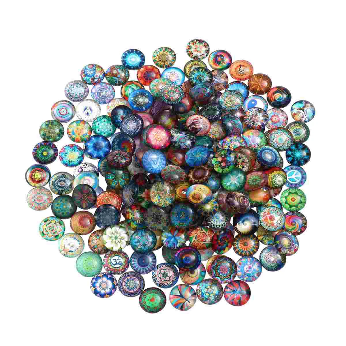 

Mosaic Round Tiles Jewelry Making Dome Chakra Precious Stones Gemstone Flat Flatbacks Beads Semi Half Stone Time Crafts