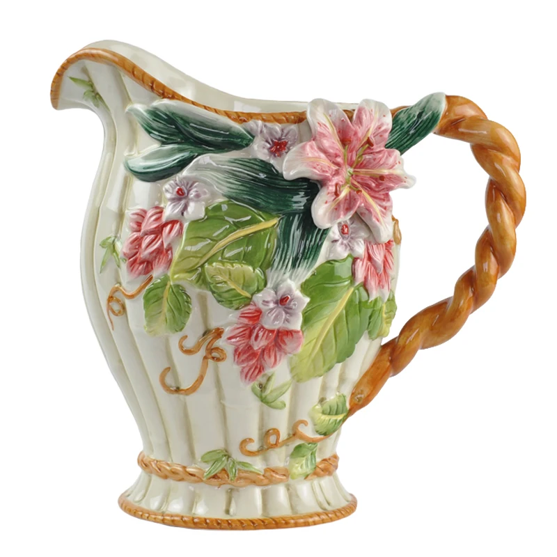 Ceramic Creative Lily Flowers Vase Coffee Pot Home Decor Crafts Room Wedding Decorations Handicraft Porcelain Figurines Gifts
Ceramic Creative Lily Flowers Vase Coffee Pot Home Decor Crafts Room Wedding Decorations Handicraft Porcelain Figurines Gifts