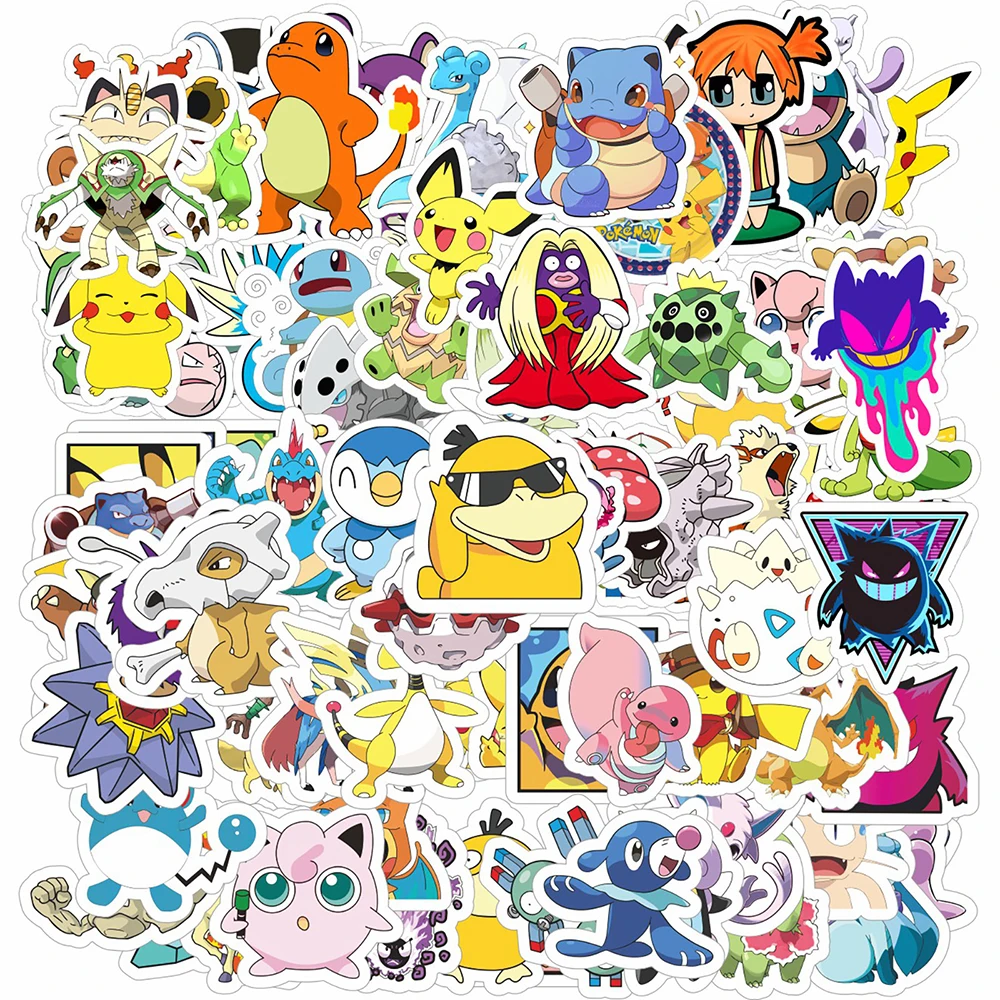 10/30/50/100pcs Anime Pokemon Stickers Pikachu Squirtle Cartoon Decal Graffiti Skateboard Laptop Car Phone Cute Sticker for Kids
10/30/50/100pcs Anime Pokemon Stickers Pikachu Squirtle Cartoon Decal Graffiti Skateboard Laptop Car Phone Cute Sticker for Kids
