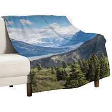 Forest Mountains River National Park Nature Photography Wall Art Throw Blanket Blanket Sofa Sofa Blankets Stuffed Blankets