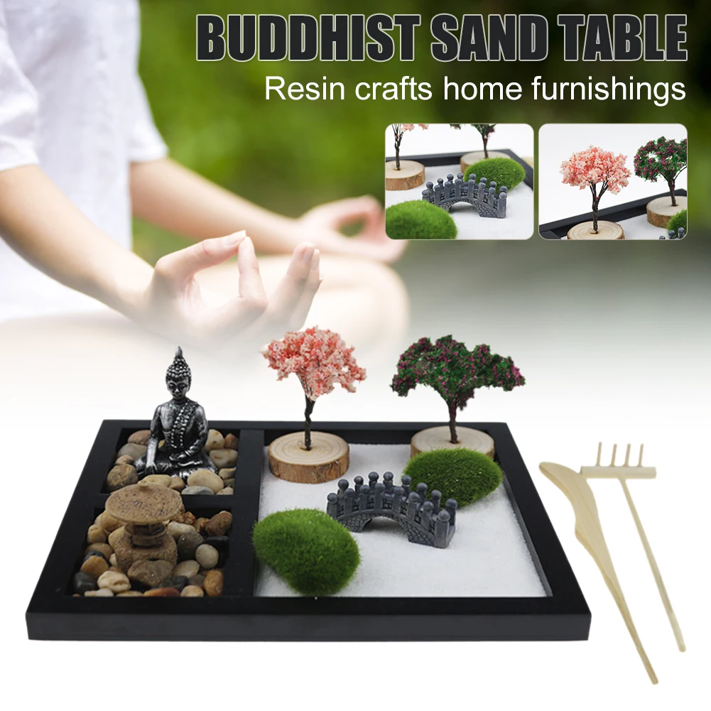 Zen Garden Kit Mini Japanese-Style Tabletop Decoration with Sculpture Sand Artificial Tree Rocks Rakes Spiritual Gift Home Decor
Zen Garden Kit Mini Japanese-Style Tabletop Decoration with Sculpture Sand Artificial Tree Rocks Rakes Spiritual Gift Home Decor