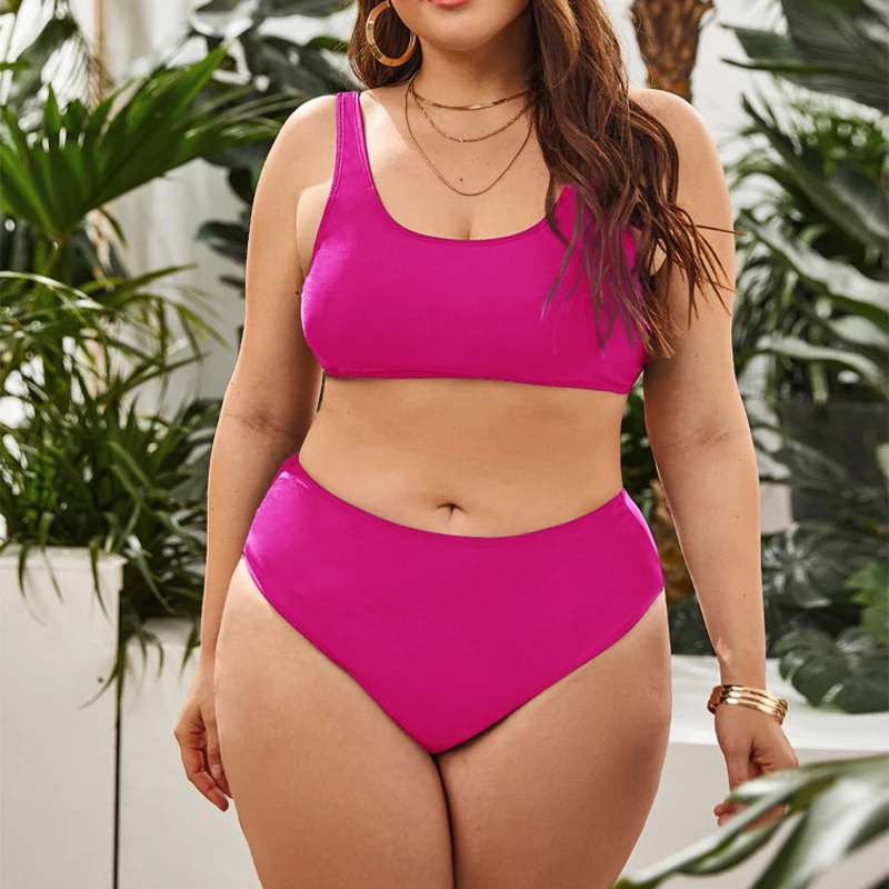 Комплект бикини большого размера, купальник с высокой талией, Женский однотонный купальник из двух предметов, новинка 2022, женская летняя пляжная одежда, купальный костюм
Комплект бикини большого размера, купальник с высокой талией, Женский однотонный купальник из двух предметов, новинка 2022, женская летняя пляжная одежда, купальный костюм