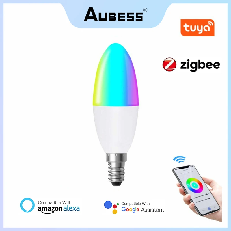 Светодиодная лампа Aubess Zigbee 3,0 для умного дома, лампа в виде свечи с регулируемой яркостью, RGB + W + C, работает с Alexa Home Assistant
Светодиодная лампа Aubess Zigbee 3,0 для умного дома, лампа в виде свечи с регулируемой яркостью, RGB + W + C, работает с Alexa Home Assistant