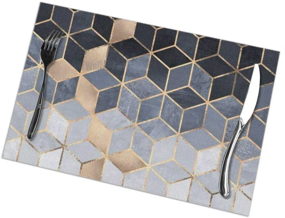 Soft Blue Gradient Cubes Table Mats Placemats Countertop Protection for Kitchen Dining Table Heat Resistant Baking Mat
Soft Blue Gradient Cubes Table Mats Placemats Countertop Protection for Kitchen Dining Table Heat Resistant Baking Mat