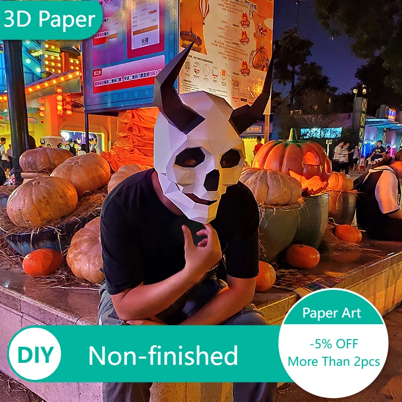 3D Paper Mold Animal Skull Demon Head Mask Headgear Halloween Cosplay Props Woman Men Party Role Play Dress Up DIY Craft Masks
3D Paper Mold Animal Skull Demon Head Mask Headgear Halloween Cosplay Props Woman Men Party Role Play Dress Up DIY Craft Masks
