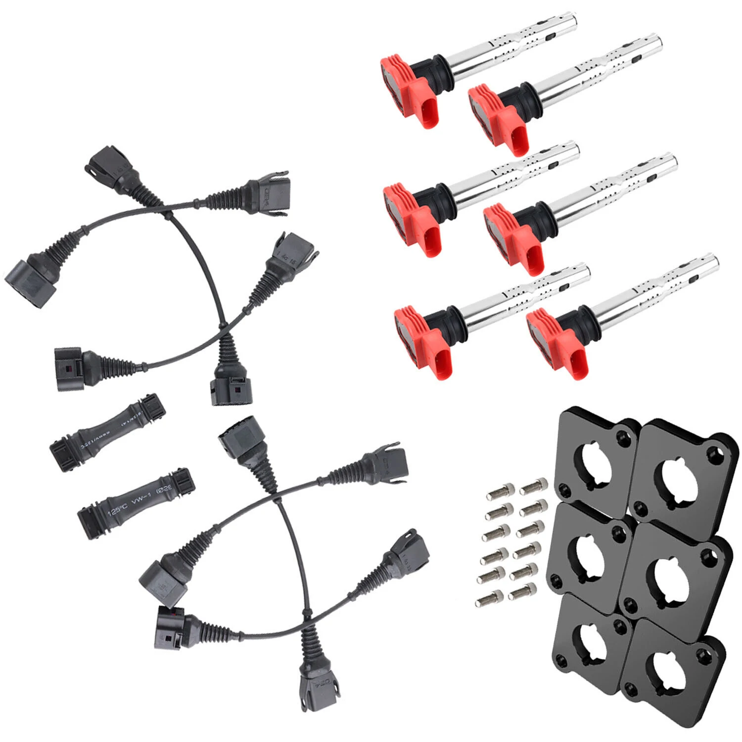 Комплект катушек зажигания, жгут для преобразования ICM, комплект байпасов для Audi S4 RS4 B5 2,7T, пластины для катушек
Комплект катушек зажигания, жгут для преобразования ICM, комплект байпасов для Audi S4 RS4 B5 2,7T, пластины для катушек