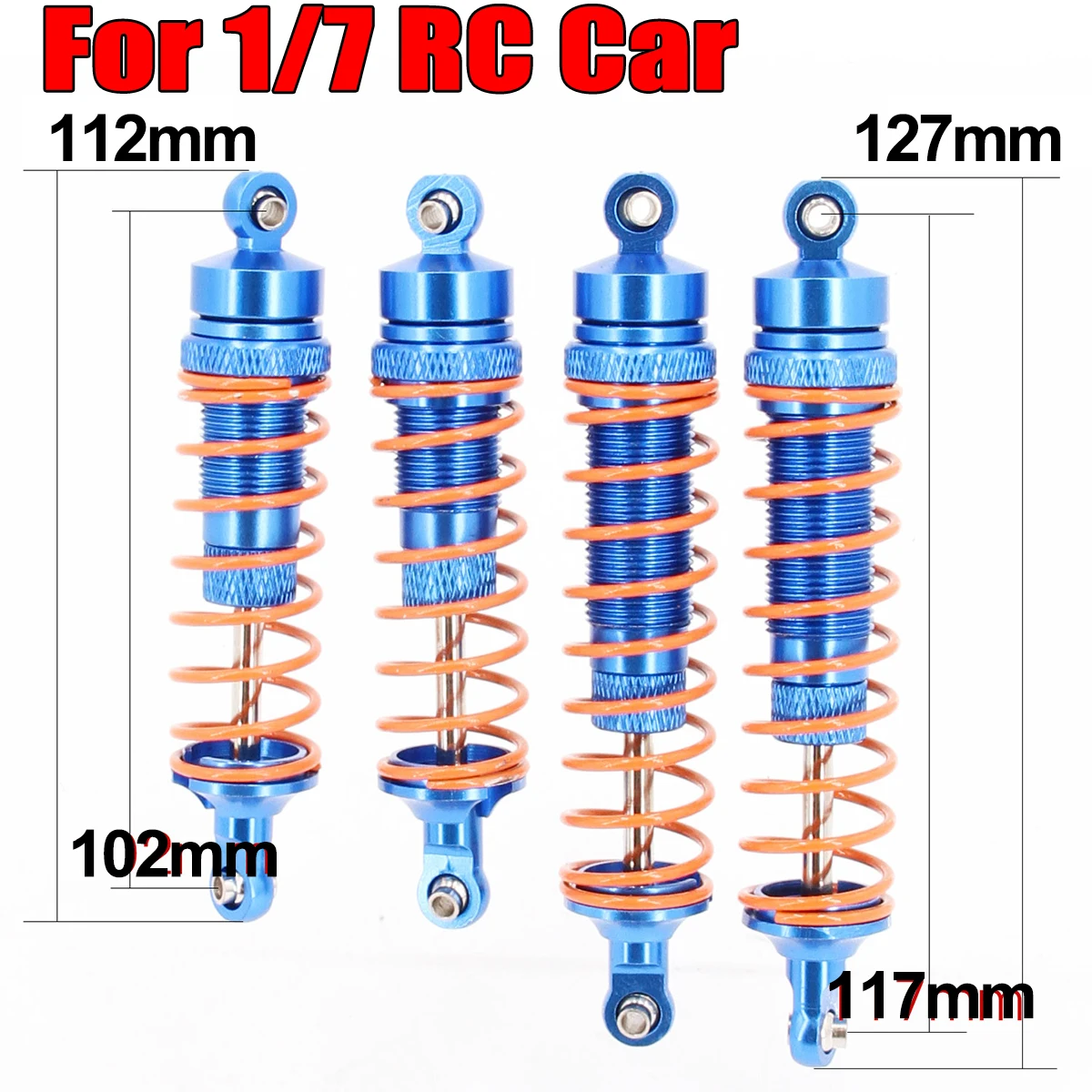 112mm 127mm TRAXXAS Unlimited Desert Racer 1/7 Aluminum alloy Shock Absorber Front 127mm Rear Damper Suspension RC Car Parts
112mm 127mm TRAXXAS Unlimited Desert Racer 1/7 Aluminum alloy Shock Absorber Front 127mm Rear Damper Suspension RC Car Parts