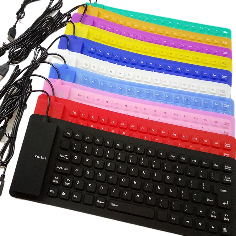 85 Keys Portable Mini USB Keyboard Flexible Waterproof Soft Silicone Gaming Keyboard Tablet Foldable Computer Keyboard Laptop
85 Keys Portable Mini USB Keyboard Flexible Waterproof Soft Silicone Gaming Keyboard Tablet Foldable Computer Keyboard Laptop