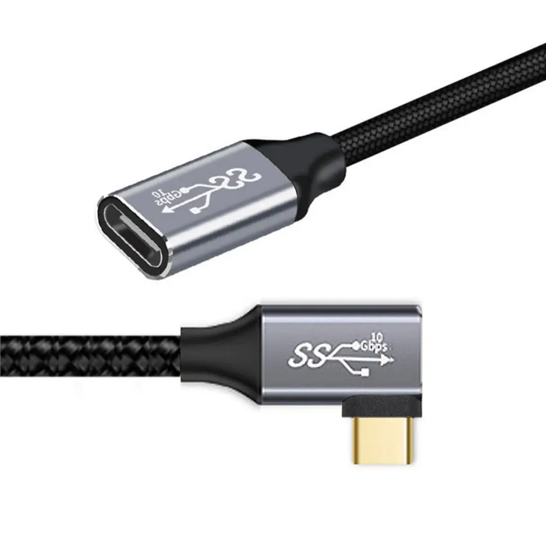 USB-C USB 3.1 Type C Left & Right Female Extension Data Cable 10Gbps 100W Angled
USB-C USB 3.1 Type C Left & Right Female Extension Data Cable 10Gbps 100W Angled