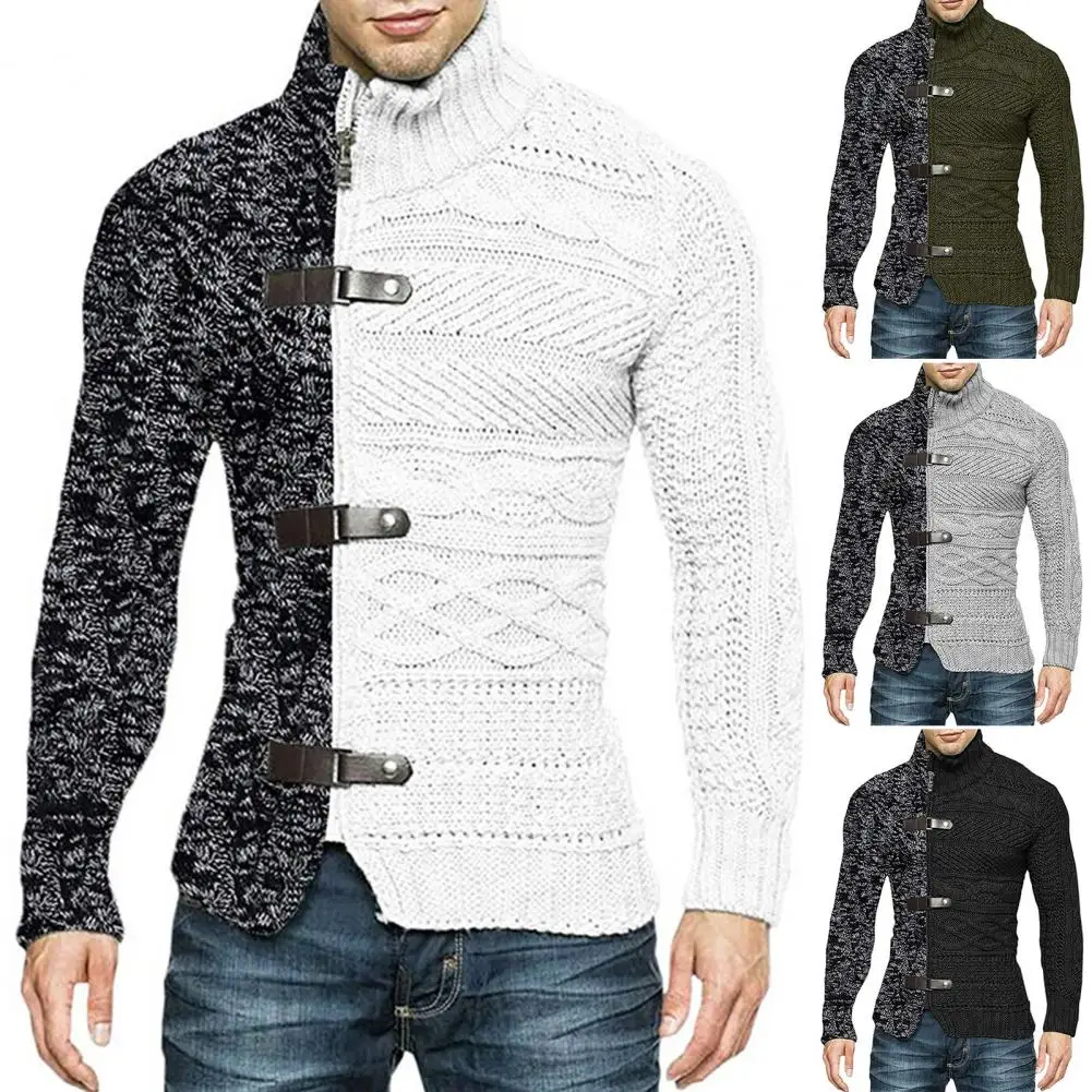 Men Winter Sweater Coat Zipper Cardigan Color Matching Asymmetric High Collar Slim Fit Warm Knitted Autumn Sweater Jackets
Men Winter Sweater Coat Zipper Cardigan Color Matching Asymmetric High Collar Slim Fit Warm Knitted Autumn Sweater Jackets