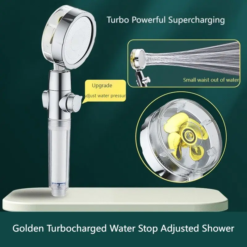 Turbo Propeller Water Saving Shower Head and 360 Degree Rotary Shower Head High Pressure Handheld Showerhead
Turbo Propeller Water Saving Shower Head and 360 Degree Rotary Shower Head High Pressure Handheld Showerhead